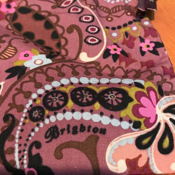 Brighton Purple w/Paisley Jewelry Pouch w/Purple Logo Ribbon Drawstring - Picture 6 of 7